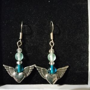 Silver Angel Wings Earrings
